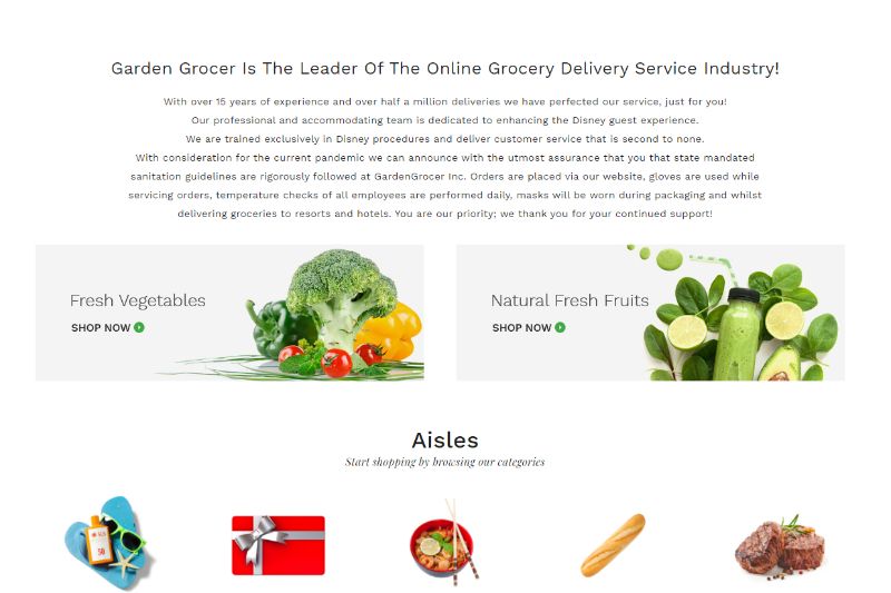 Garden Grocer　サイト写真